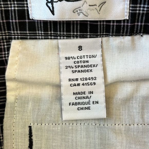 Greg Norman Women’s Golf Shorts Black & White Plaid Pockets Flat Front. … - Picture 6 of 9